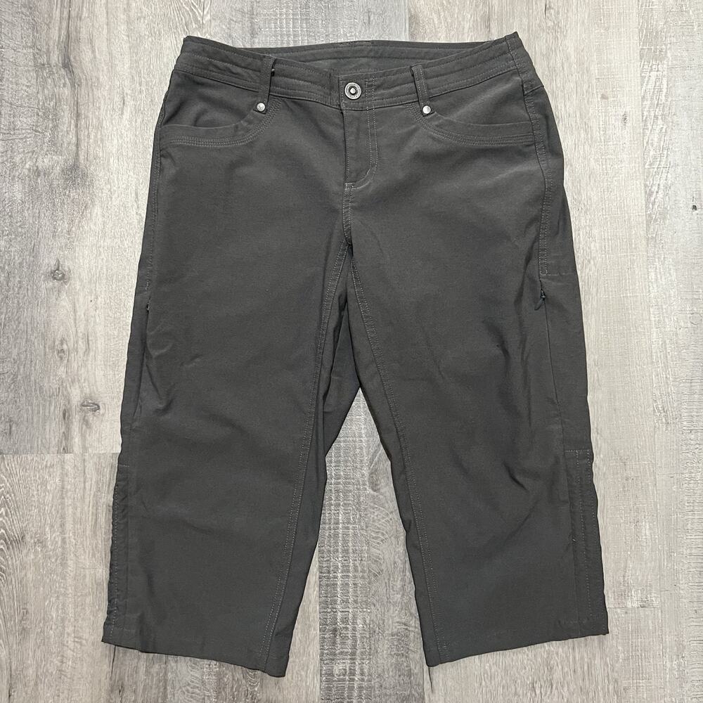 KUHL Grey Capris Pants Womens Size 4 Outdoor Hike Trek Camping Drawstring